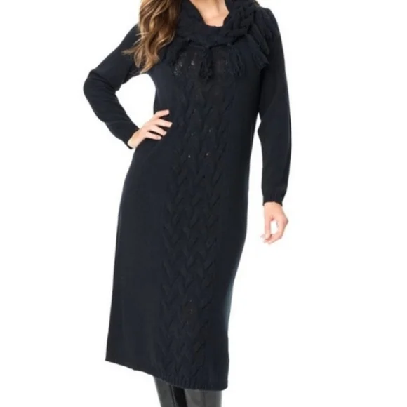 1X Sweater Dress. Cowl Neck. - Picture 5 of 6